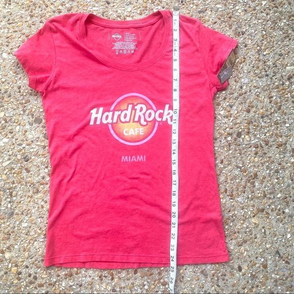 NWT Hard Rock Cafe Miami Pink Short Sleeve Shirt Size S - Picture 5 of 8